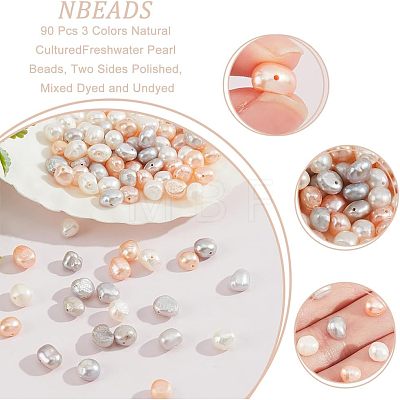  Natural Cultured Freshwater Pearl Beads Strands PEAR-NB0001-07-1