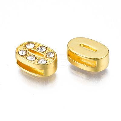 Golden Plated Alloy Slide Charms PALLOY-WH0065-28J-G-1