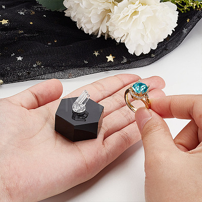 Acrylic Finger Ring Display Holders RDIS-WH0020-02A-02-1