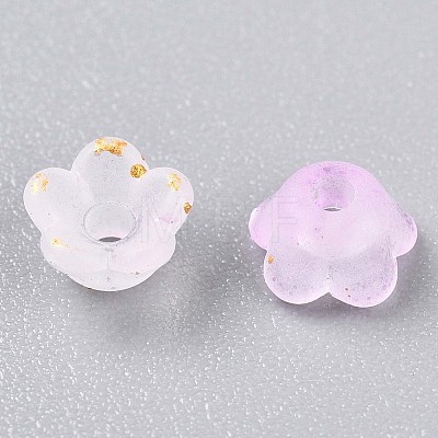 Frosted Transparent Acrylic Beads OACR-N137-72D-1