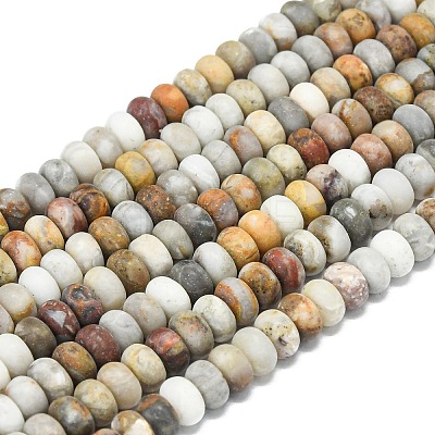 Natural Gobi Agate Beads Strands G-P575-A27-6x4mm-1