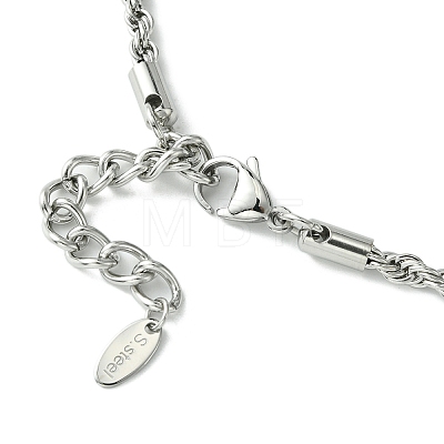 02RXZH
304 Stainless Steel Rope Chain Necklaces NJEW-Q322-07P-1