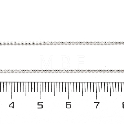 1mm Brass Ball Chain Adjustable Slider Necklaces KK-K398-28S-1