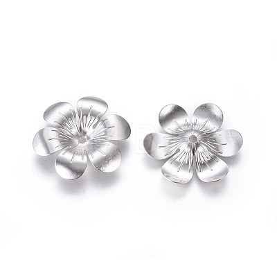 6-Petal 316 Surgical Stainless Steel Bead Caps STAS-G196-01P-1