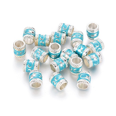 Enamel Alloy European Beads EA8640-6S-1