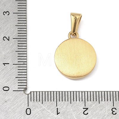 Textured 304 Stainless Steel Pendants STAS-A140-02G-7-1