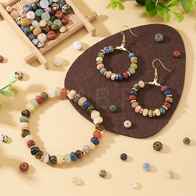 1 Strand 2 Sizes Natural Mixed Gemstone Beads Strands G-TA0003-06-1