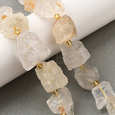 Raw Rough Natural Quartz Crystal Beads Strands G-Z087-B02-1