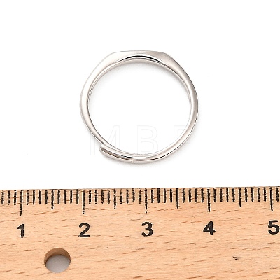 Rhodium Plated 925 Sterling Silver Adjustable Rings RJEW-S397-01P-04-1