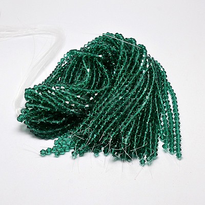 Imitate Austrian Crystal Bicone Glass Beads Strands GLAA-F029-5x5mm-10-1