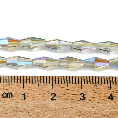 Transparent Electroplate Glass Beads Strands GLAA-K064-05A-HR02-1