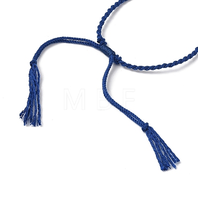 Braided Cotton Cord Bracelet Making MAK-L043-02G-05-1