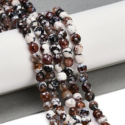 Natural Fire Crackle Agate Beads Strands G-C082-A01-28-1