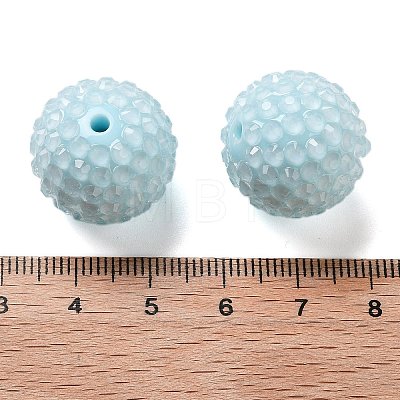 Chunky Resin Rhinestone Bubblegum Ball Beads RESI-S259-A11-1