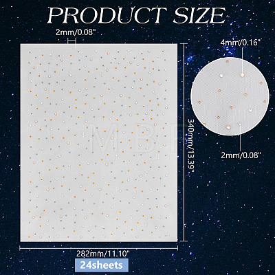 24Pcs Glitter Hotfix Rhinestone Sheet DIY-FG0010-10C-1