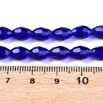 Transparent Glass Beads Strands EGLA-A037-T6x8mm-D12-1