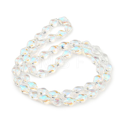 Electroplate Transparent Glass Beads Strands EGLA-G037-12A-AB01-1