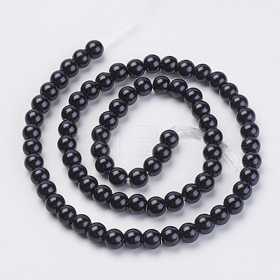 Eco-Friendly Dyed Glass Pearl Beads Strands HY-A008-6mm-RB080-1