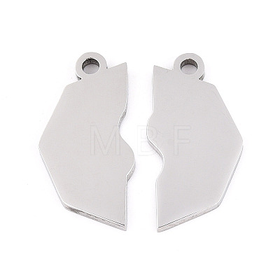 304 Stainless Steel Enamel Split Pendants STAS-T074-01P-1