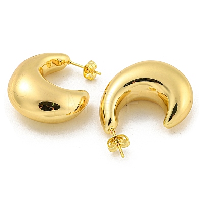 Rack Plating Brass Stud Earrings EJEW-M247-27B-G-1