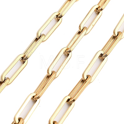 Vacuum Plating 304 Stainless Steel Paperclip Chains CHS-H026-17G-1