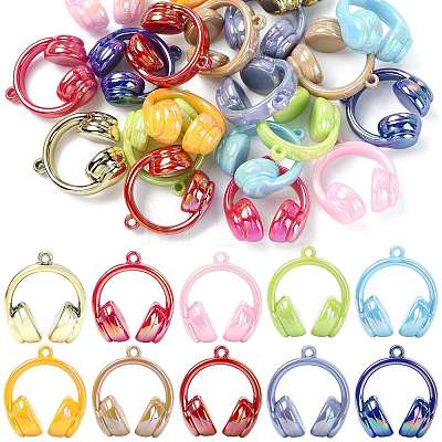 UV Plating Opaque Acrylic Pendants SACR-FZC0001-001G-1