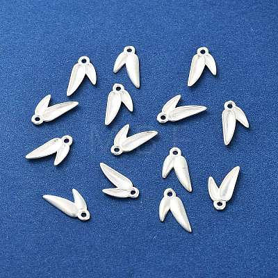 925 Sterling Silver Leaf Charms STER-H112-01-1