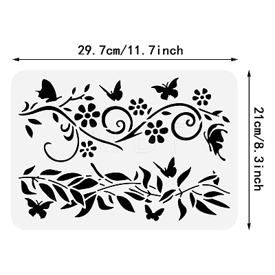 PET Hollow Out Drawing Painting Stencils DIY-WH0422-0032-1