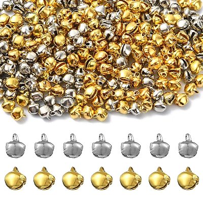 300Pcs 2 Colors Iron Bell Charms IFIN-YW0003-70-1