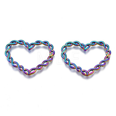 Rack Plating Rainbow Color Alloy Linking Rings PALLOY-S180-306-1