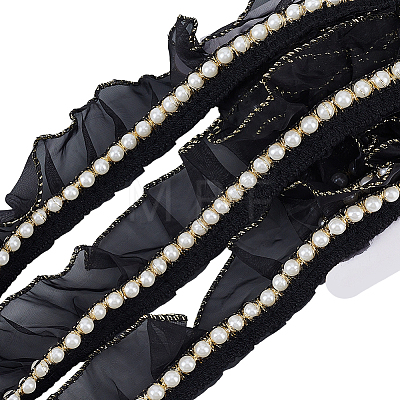 5 Yards Polyester Lace Ribbons OCOR-GF0006-14B-01-1