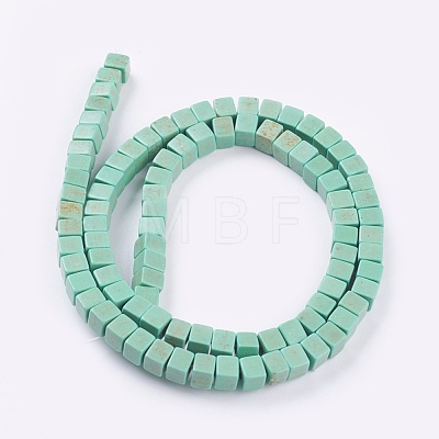 Synthetic Turquoise Beads Strands TURQ-G108-4x4mm-03-1