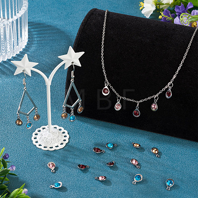 20Pcs Faceted Glass Charms RGLA-TADJ0001-01G-1