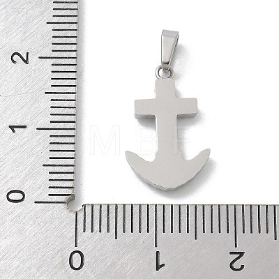 304 Stainless Steel Micro Pave Cubic Zirconia Pendants STAS-Z107-07P-1