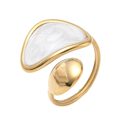304 Stainless Steel Cuff Open Rings for Women RJEW-F208-02G-01-1