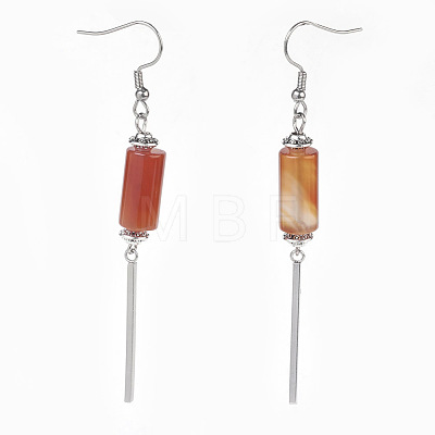Natural Gemstone Dangle Earrings EJEW-JE02801-1