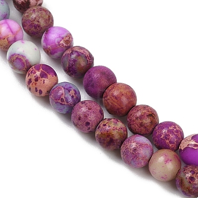 Dyed Natural Regalite/Imperial Jasper/Sea Sediment Jasper Beads Strands G-B124-C04-08-1