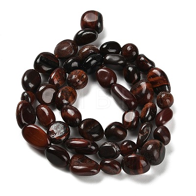 Natural Red Tiger Eye Beads Strands G-P497-01E-24-1