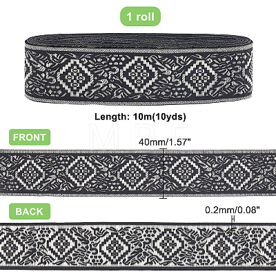 Ethnic Style Embroidery Polyester Ribbons OCOR-WH0060-41A-1