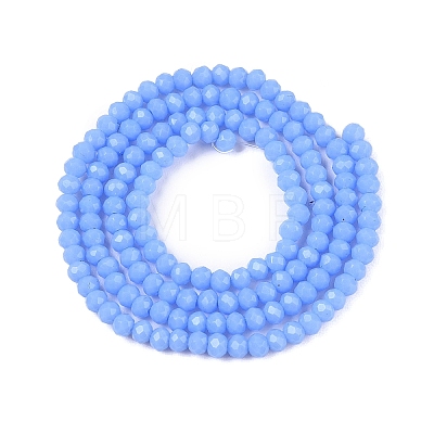 Opaque Solid Color Imitation Jade Glass Beads Strands EGLA-A044-P1mm-D17-1