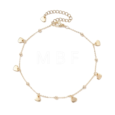 Brass Cable Chain Anklets AJEW-AN00601-01-1
