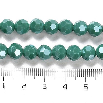 Electroplate Opaque Glass Beads Strands EGLA-A035-P8mm-A21-1