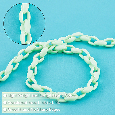   7 Strands 7 Colors Handmade Acrylic Cable Chains AJEW-PH0003-93-1