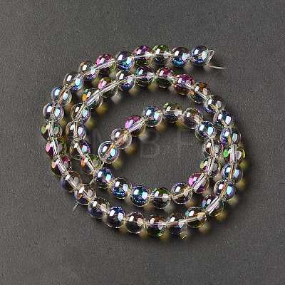 Transparent Electroplate Glass Beads Strands EGLA-I015-01C-1