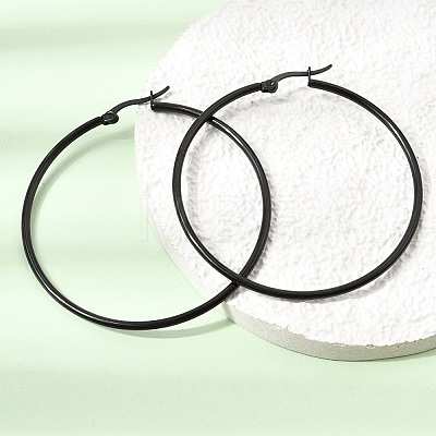 201 Stainless Steel Hoop Earrings SA-CBA4A0D-16EB-C-1