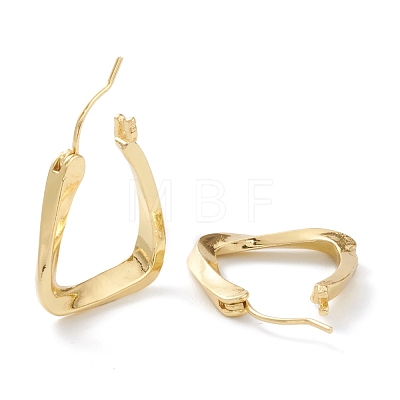 Brass Hoop Earrings EJEW-A056-13G-1