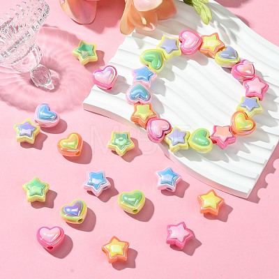 50Pcs 10 Styles Opaque Acrylic Beads OACR-CJ0001-88-1