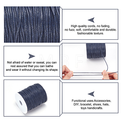 1 Roll Waxed Cotton Thread Cords YC-PH0002-43A-1