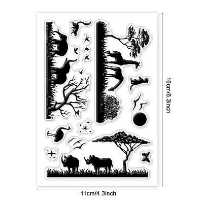 Custom PVC Plastic Clear Stamps DIY-WH0618-0142-1