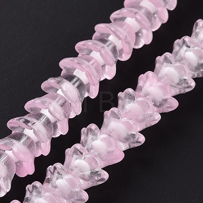 Transparent Glass Beads Strands LAMP-H061-01C-1